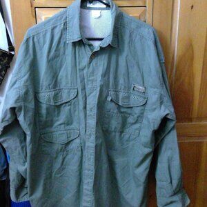 Columbia fishing shirt green long sleeve